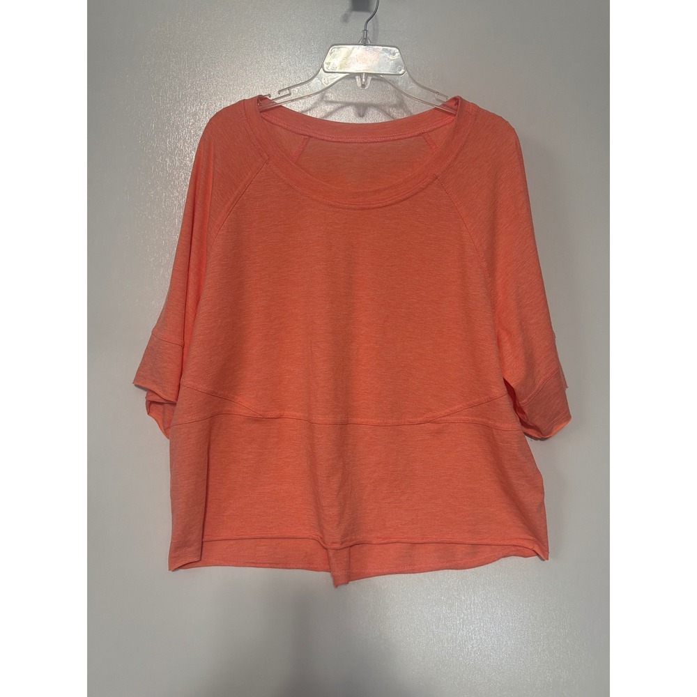 Orange Short Sleeve Raglan Boxy Sweatshirt XL